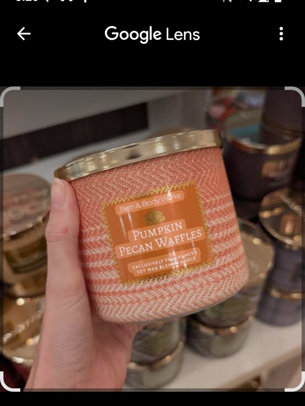 Bath & Body Works Pumpkin Pecan Waffles Candle - Peach Orange